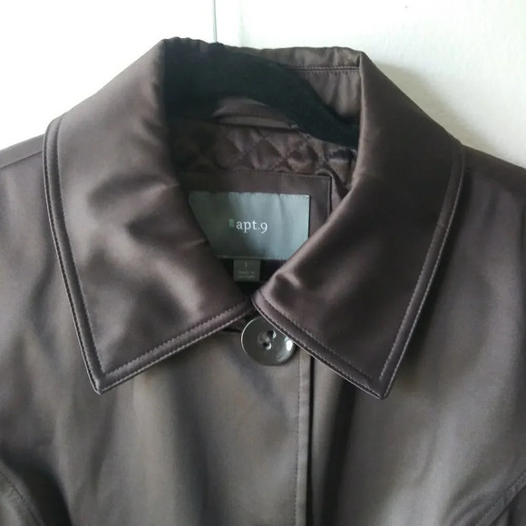 APT. 9 TRIPLE BUTTON TRENCH JACKET - BROWN - Picture 3 of 6